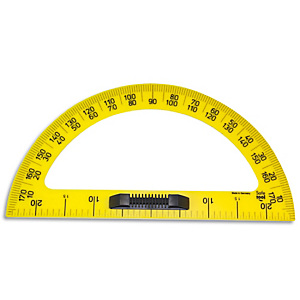 WONDAY Rapporteur en plastique incassable Jaune gradué 50cm avec poignée Noire amovible pour tableau WONDAY Rapporteur en plastique incassable Jaune gradué 50cm avec poignée Noire amovible pour tableau