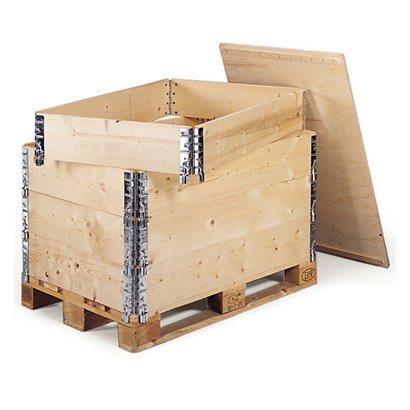 Wooden pallet box collars and lids - 1