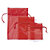 Woreczek z organzy 150x185 mm czerwony - wyprzedaż - 4