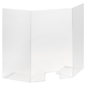 Wraparound counter sneeze guard Wraparound counter sneeze guard