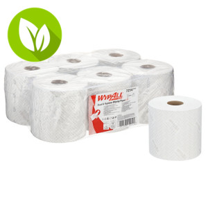 Wypall* L10 Rollo de toallitas de papel de limpieza, 1 capa, 800 hojas, rollo con salida central, 195 mm, blanco Wypall* L10 Rollo de toallitas de papel de limpieza, 1 capa, 800 hojas, rollo con salida central, 195 mm, blanco