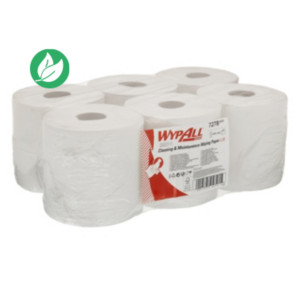 Wypall L20 papier d'essuyage à dévidage central double épaisseur - Blanc - 7278 - Lot de 6 bobines de 152 m Wypall L20 papier d'essuyage à dévidage central double épaisseur - Blanc - 7278 - Lot de 6 bobines de 152 m