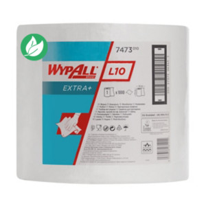 Wypall Papier d'essuyage à dévidage central L20 simple épaisseur 1000 feuilles 236 mm - 7473 - Blanc - Lot de 2 rouleaux de 380 m Wypall Papier d'essuyage à dévidage central L20 simple épaisseur 1000 feuilles 236 mm - 7473 - Blanc - Lot de 2 rouleaux de 380 m