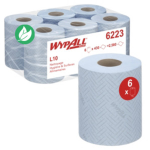 Wypall Reach - Papier d'essuyage à dévidage central feuille à feuille - 6223 - Bleu - Bobine de 163 m Wypall Reach - Papier d'essuyage à dévidage central feuille à feuille - 6223 - Bleu - Bobine de 163 m