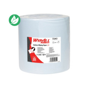 Wypall Rouleau d'essuie-tout à dévidage central L20, 1 pli - 1000 feuilles - 7240 - Bleu - Lot de 2 rouleaux de 380 m Wypall Rouleau d'essuie-tout à dévidage central L20, 1 pli - 1000 feuilles - 7240 - Bleu - Lot de 2 rouleaux de 380 m