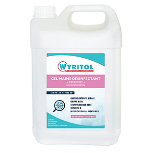 Wyritol Gel hydroalcoolique désinfectant mains - Bidon 5 L Wyritol Gel hydroalcoolique désinfectant mains - Bidon 5 L