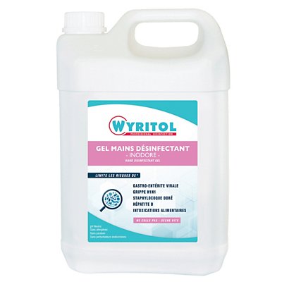 Wyritol Gel hydroalcoolique désinfectant mains - Bidon 5 L
