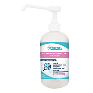 Wyritol Gel hydroalcoolique désinfectant mains - Flacon pompe 500 ml