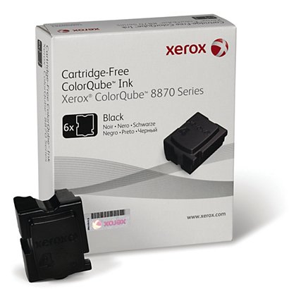 Xerox ColorQube 8870, 108R00957, Tinta Sólida Original, Negro, Pack de 6 - 1