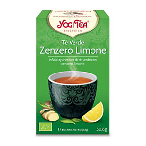YOGI TEA® Infuso ayurvedico di Tè Verde con Zenzero e Limone (confezione 17 bustine filtro)