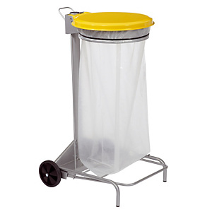 Zakhouder met pedaal 110 L geel Zakhouder met pedaal 110 L geel
