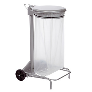 Zakhouder met pedaal 110 L grijs Zakhouder met pedaal 110 L grijs