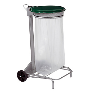 Zakhouder met pedaal 110 L groen Zakhouder met pedaal 110 L groen