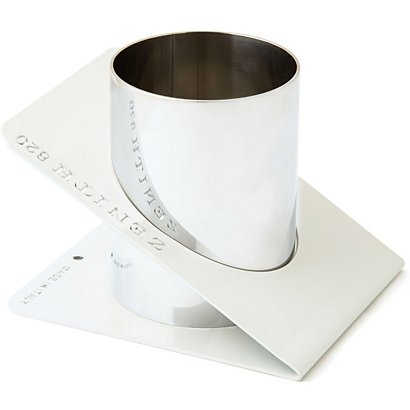 ZENITH Bicchiere portapenne 820, 12,2 x 10 x 9,2 cm, Metallo/Acciaio nichelato, Bianco - 1