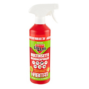Zig Zag Insetticida multinsetto microincapsulato Habitat, Flacone con erogatore spray 500 ml Zig Zag Insetticida multinsetto microincapsulato Habitat, Flacone con erogatore spray 500 ml