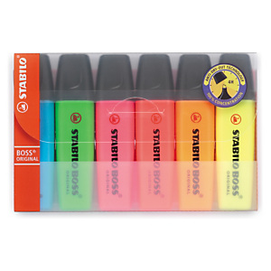 Zvýrazňovač Stabilo Boss® v sadě, 6 barev Zvýrazňovač Stabilo Boss® v sadě, 6 barev