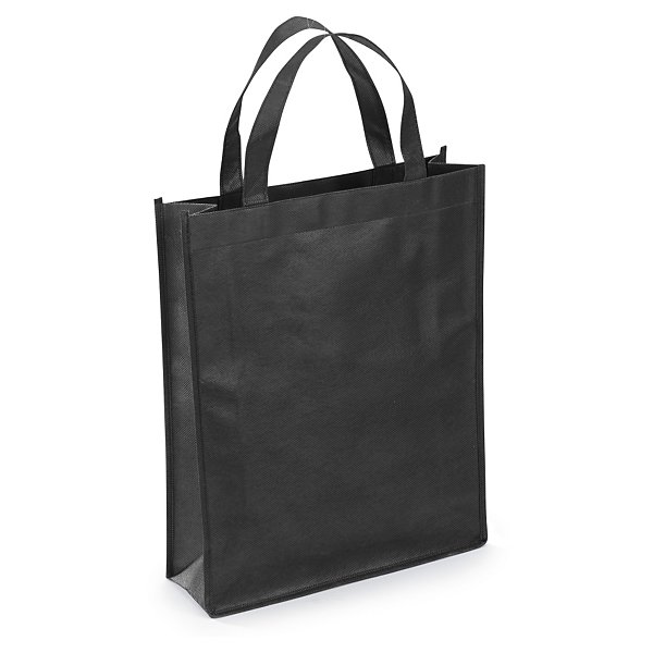 Zwarte draagtas uit polypropyleen 31x10x41 cm - 2