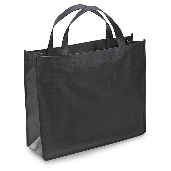 Zwarte draagtas uit polypropyleen 31x10x41 cm - 1