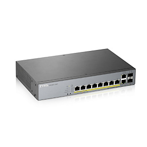Zyxel GS1350-12HP-EU0101F, Géré, L2, Gigabit Ethernet (10/100/1000), Connexion Ethernet, supportant l'alimentation via ce port (PoE), Grille de montag Zyxel GS1350-12HP-EU0101F, Géré, L2, Gigabit Ethernet (10/100/1000), Connexion Ethernet, supportant l'alimentation via ce port (PoE), Grille de montag